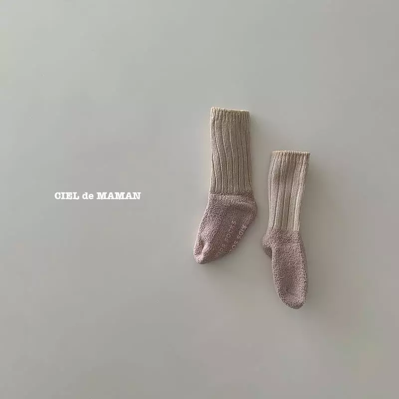Ciel De Maman - Korean Children Fashion - #kidsstore - Soft Two Tone Socks - 3