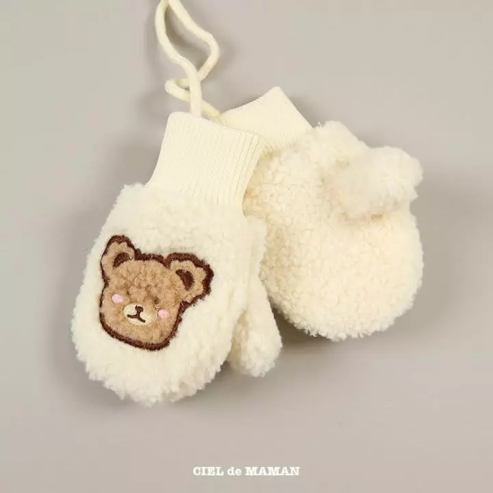Ciel De Maman - Korean Children Fashion - #kidsstore - Bear Mittens - 6