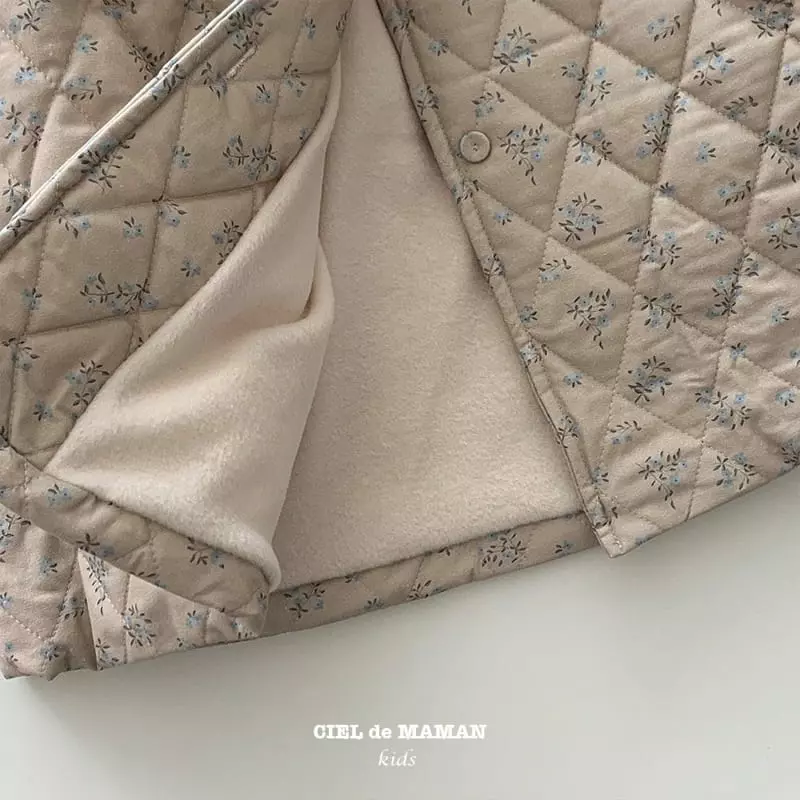 Ciel De Maman - Korean Children Fashion - #kidzfashiontrend - Flwoer Quilting Jacket - 11