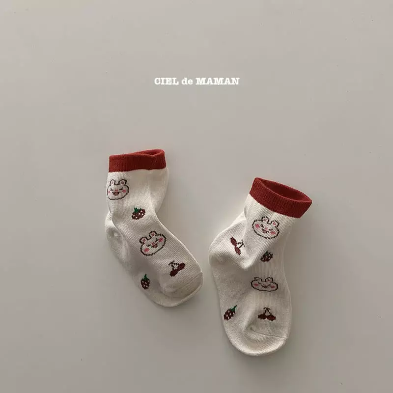 Ciel De Maman - Korean Children Fashion - #littlefashionista - Red Socks - 3