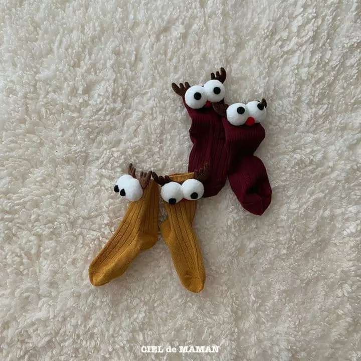 Ciel De Maman - Korean Children Fashion - #littlefashionista - Big Eyes Socks - 6