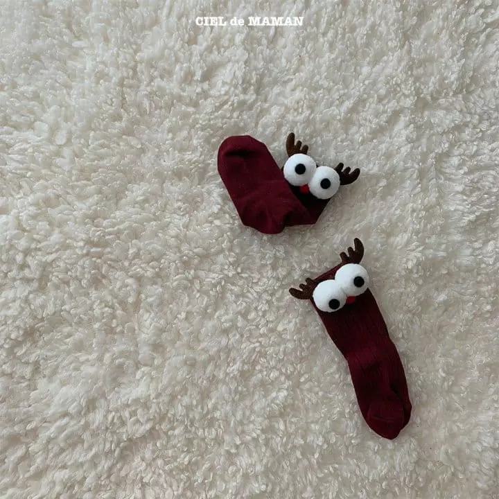 Ciel De Maman - Korean Children Fashion - #magicofchildhood - Big Eyes Socks - 7