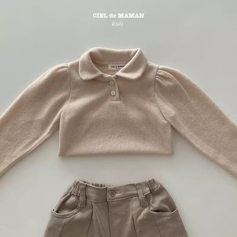 Ciel De Maman - Korean Children Fashion - #minifashionista - Circle Collar Tee - 10