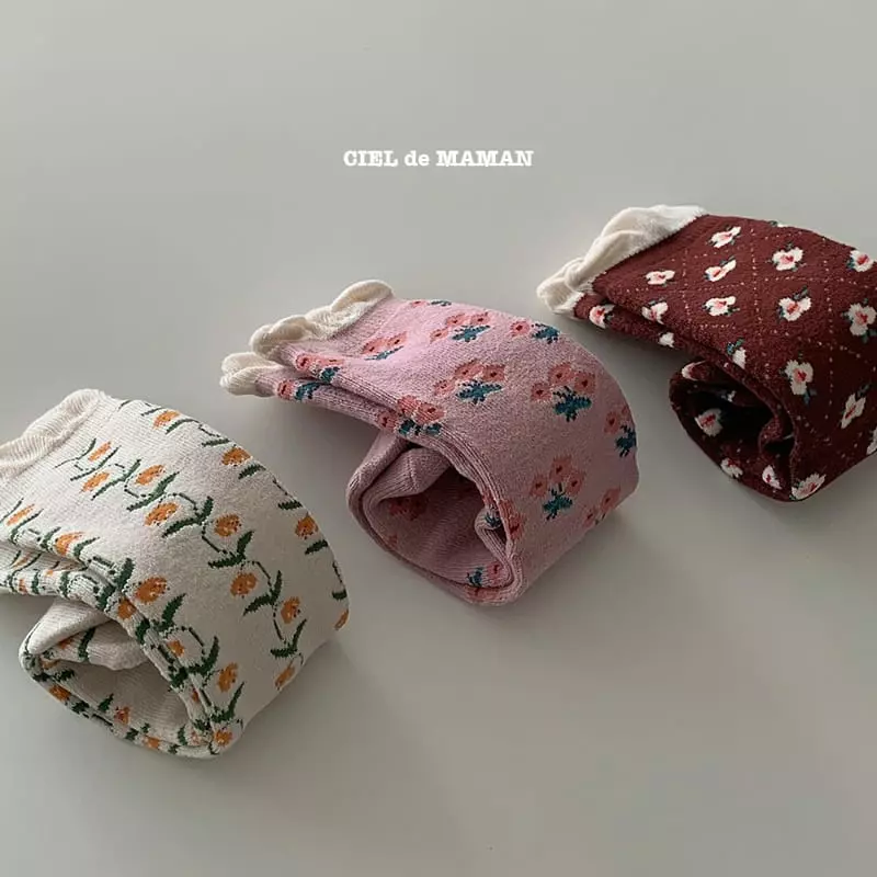 Ciel De Maman - Korean Children Fashion - #minifashionista - Pokdak Flower Socks - 6