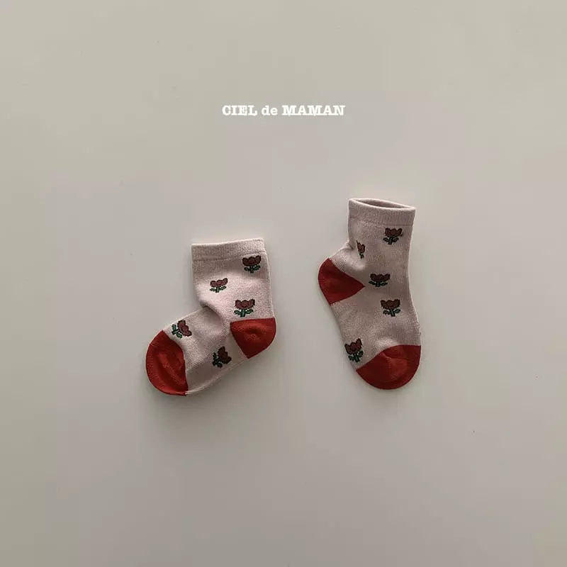 Ciel De Maman - Korean Children Fashion - #minifashionista - Red Socks - 5