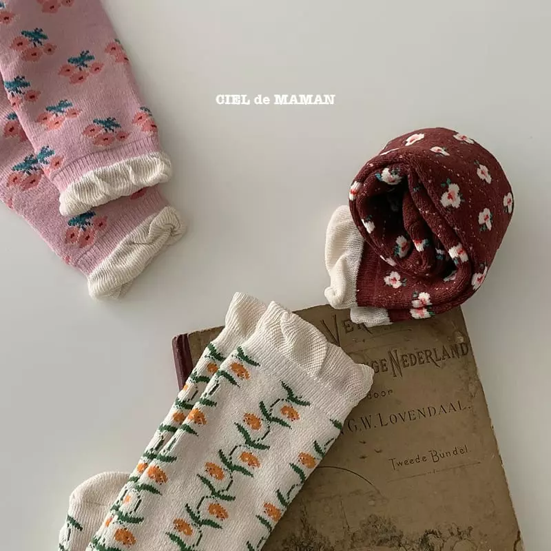 Ciel De Maman - Korean Children Fashion - #prettylittlegirls - Pokdak Flower Socks - 7
