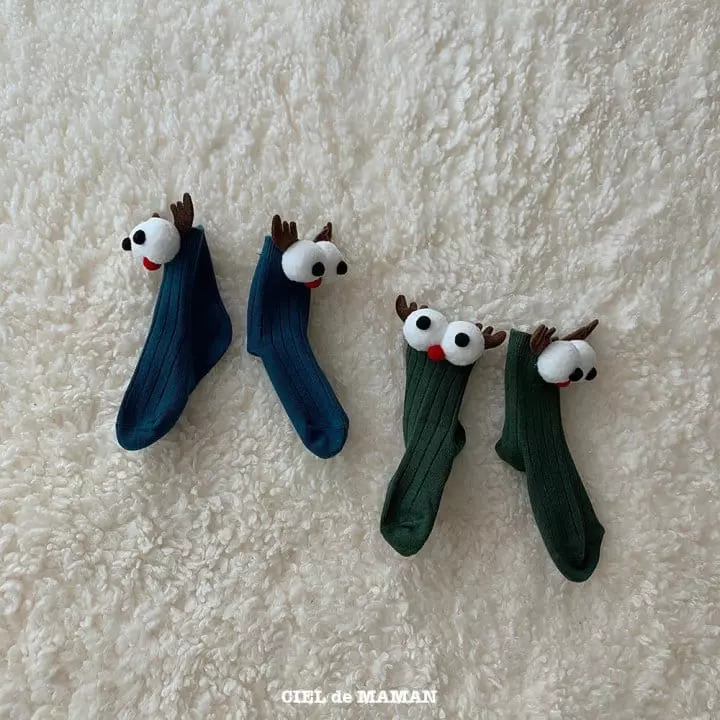 Ciel De Maman - Korean Children Fashion - #prettylittlegirls - Big Eyes Socks - 9