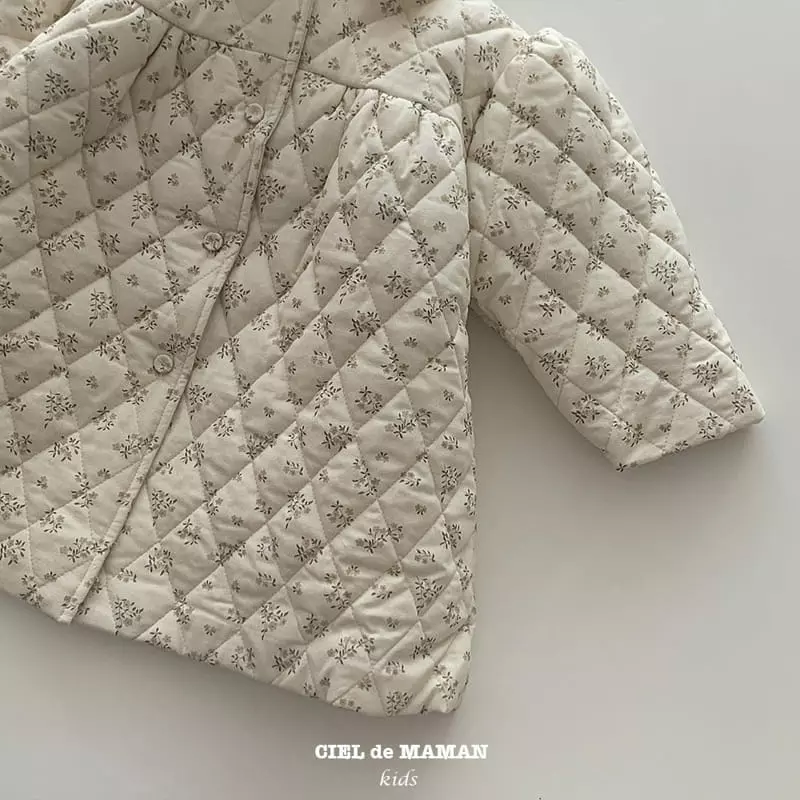 Ciel De Maman - Korean Children Fashion - #stylishchildhood - Flwoer Quilting Jacket - 3