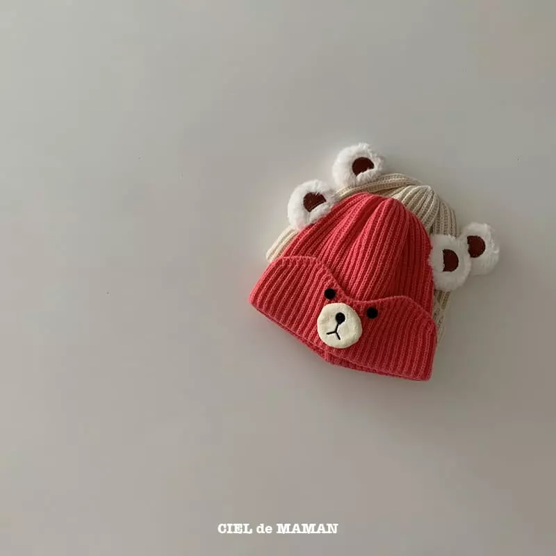 Ciel De Maman - Korean Children Fashion - #toddlerclothing - Bear Beanie - 4