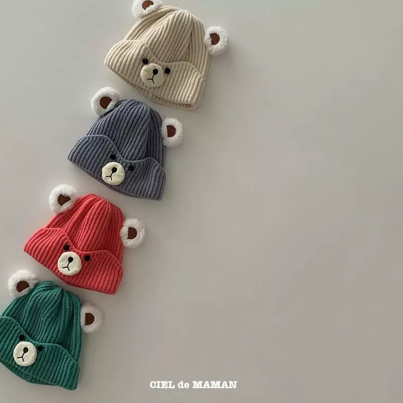 Ciel De Maman - Korean Children Fashion - #todddlerfashion - Bear Beanie - 2