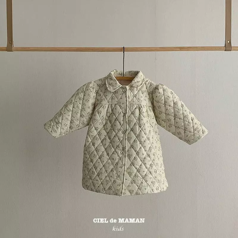 Ciel De Maman - Korean Children Fashion - #toddlerclothing - Flwoer Quilting Jacket - 2
