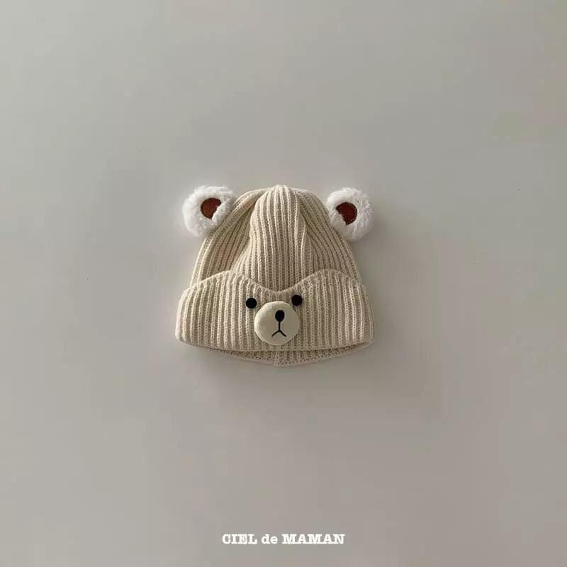 Ciel De Maman - Korean Children Fashion - #toddlerclothing - Bear Beanie - 3