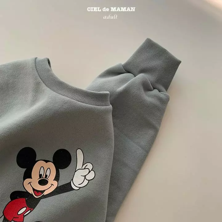 Ciel De Maman - Korean Women Fashion - #momslook - Mickey Sweatshirt Mom - 6
