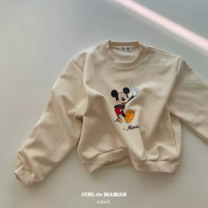 Ciel De Maman - Korean Women Fashion - #shopsmall - Mickey Sweatshirt Mom - 3