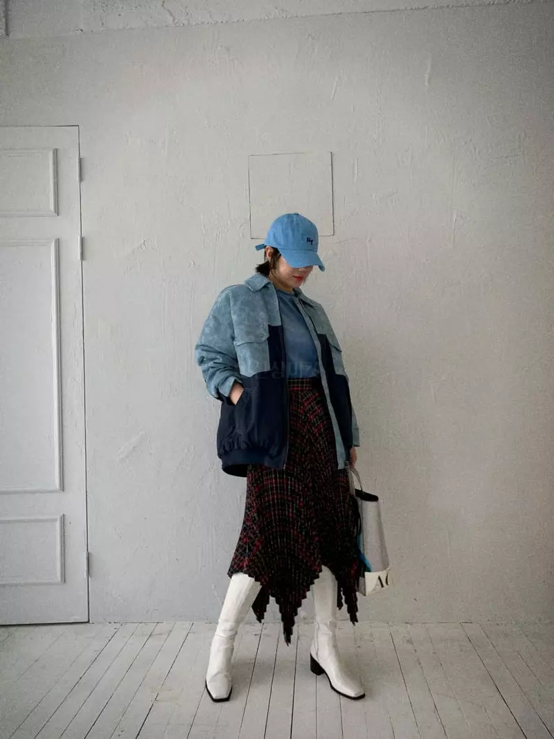 Clode - Korean Women Fashion - #momslook - Check Wrinkle Skirt - 11