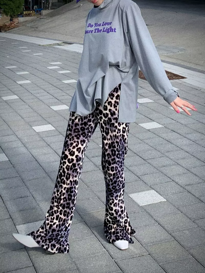 Clode - Korean Women Fashion - #womensfashion - Leopard Slit Pants - 10