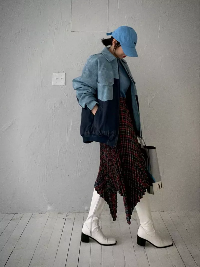 Clode - Korean Women Fashion - #womensfashion - Check Wrinkle Skirt - 12