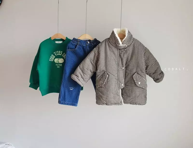 Cobalt - Korean Children Fashion - #designkidswear - Rib Check Jacket - 6