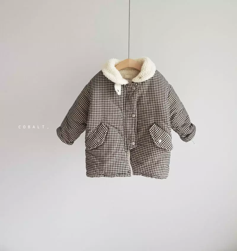 Cobalt - Korean Children Fashion - #fashionkids - Rib Check Jacket - 8