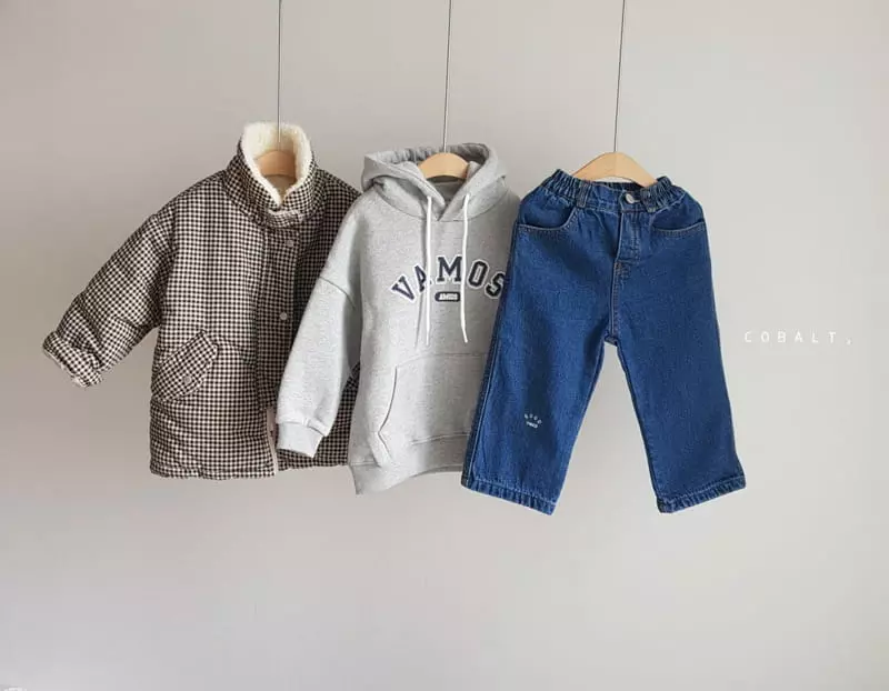 Cobalt - Korean Children Fashion - #kidsshorts - Rib Check Jacket - 9