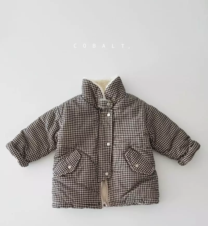 Cobalt - Korean Children Fashion - #kidzfashiontrend - Rib Check Jacket - 11