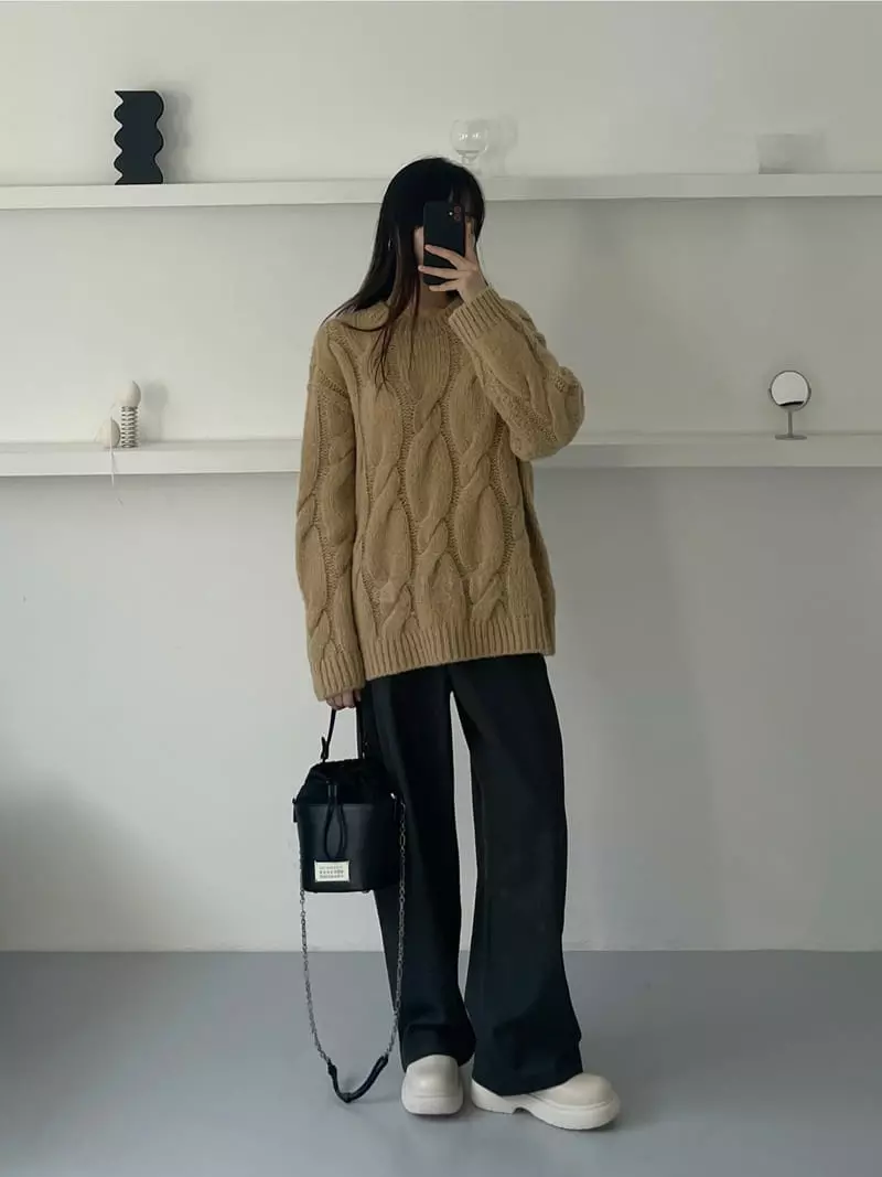 Cocoschon - Korean Women Fashion - #momslook - Marie Knit Tee - 5