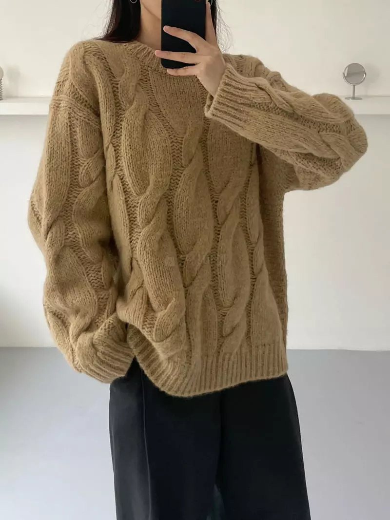 Cocoschon - Korean Women Fashion - #womensfashion - Marie Knit Tee - 8