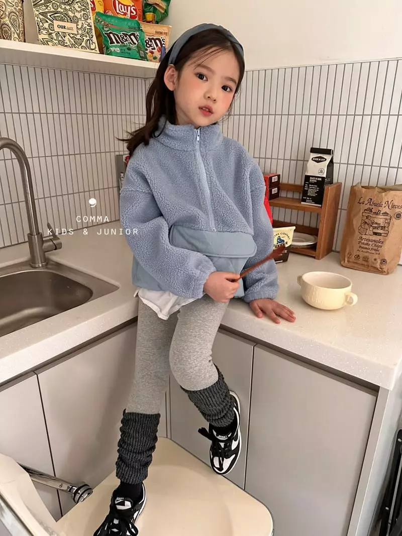 Comma - Korean Children Fashion - #Kfashion4kids - Fleece String Sweatshirt - 10