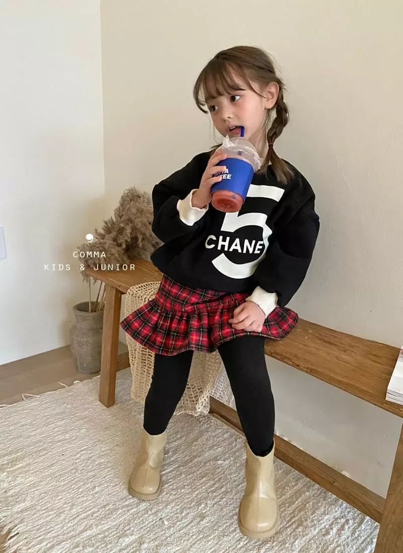 Comma - Korean Children Fashion - #childofig - Check Skrit Leggings - 3