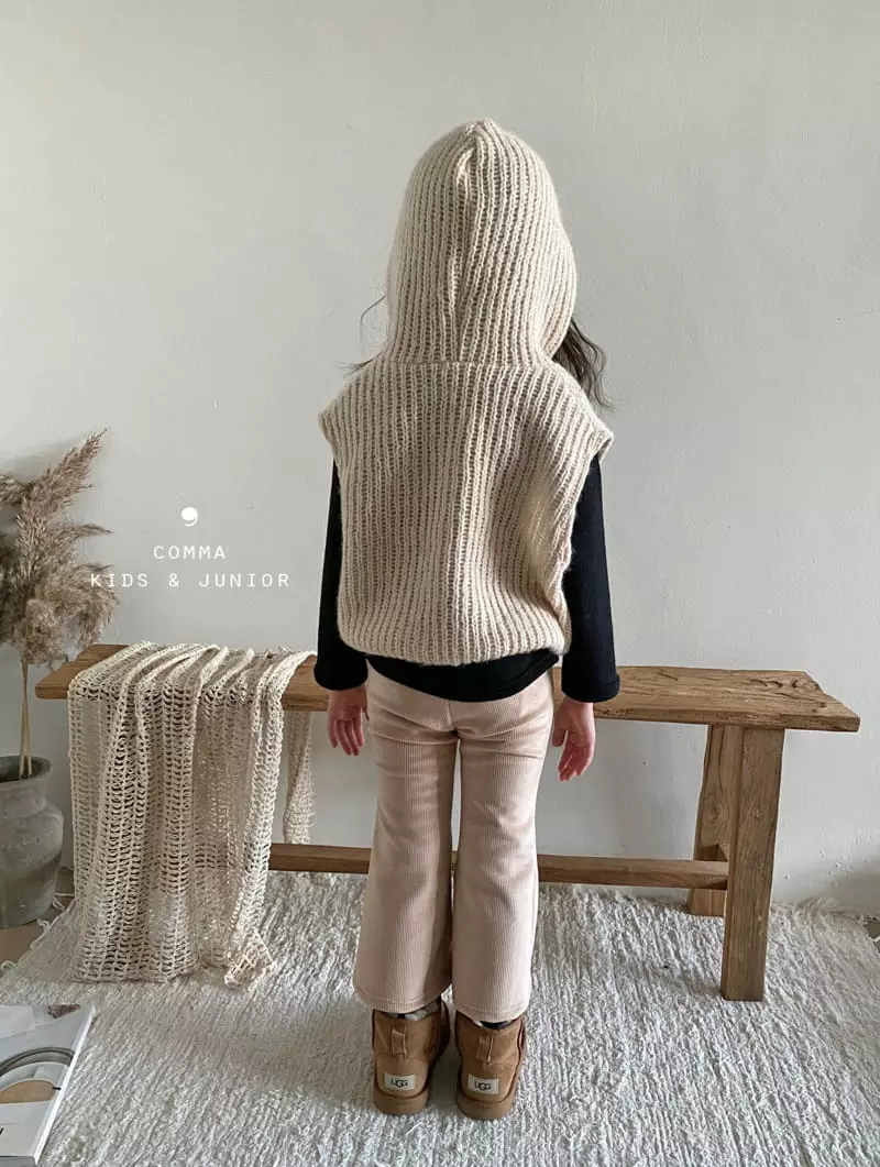 Comma - Korean Children Fashion - #childofig - Hoody Vest Beiege - 8