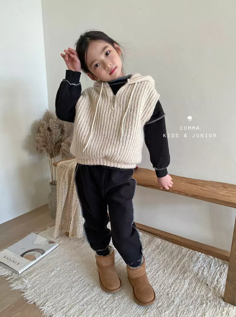 Comma - Korean Children Fashion - #childofig - Hoody Vest Beiege - 9