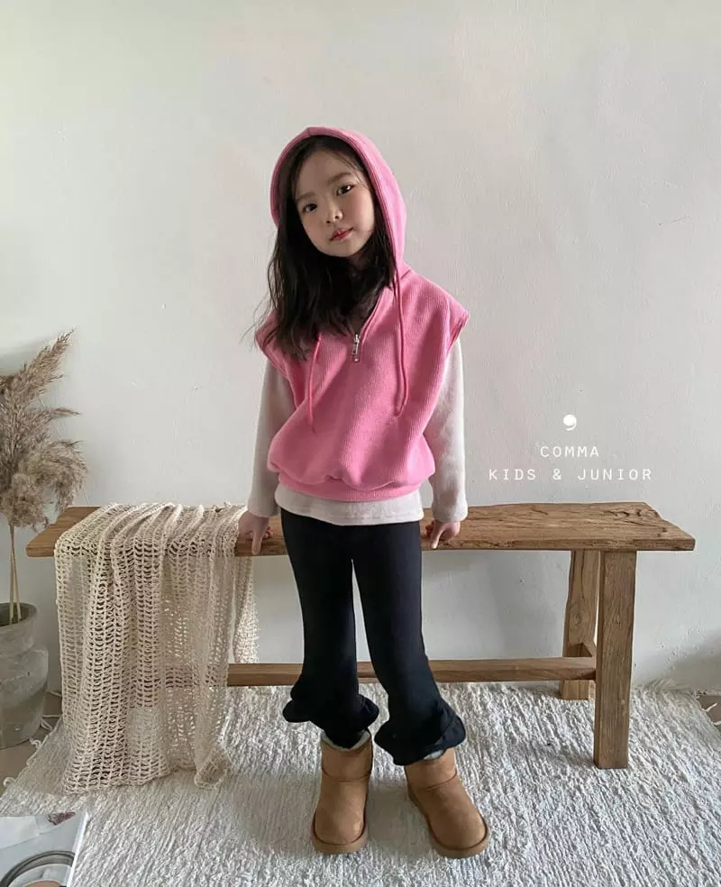 Comma - Korean Children Fashion - #childofig - Hoody Vest Pink - 8