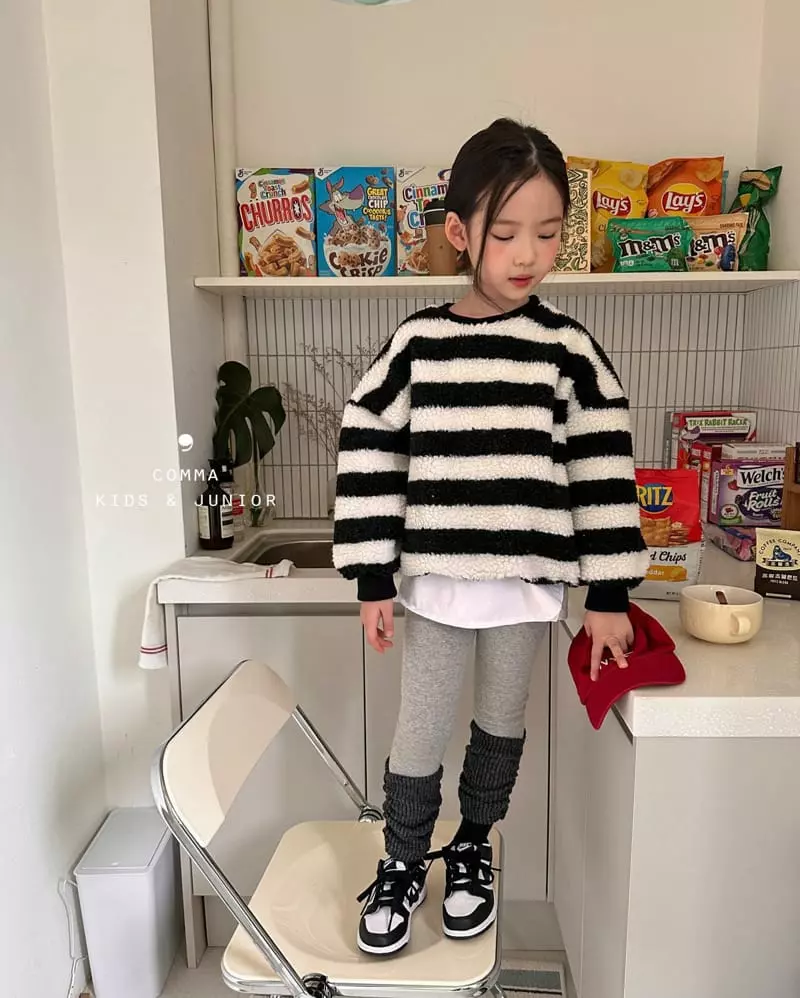 Comma - Korean Children Fashion - #childofig - Big Stripes Sweatshirt - 7