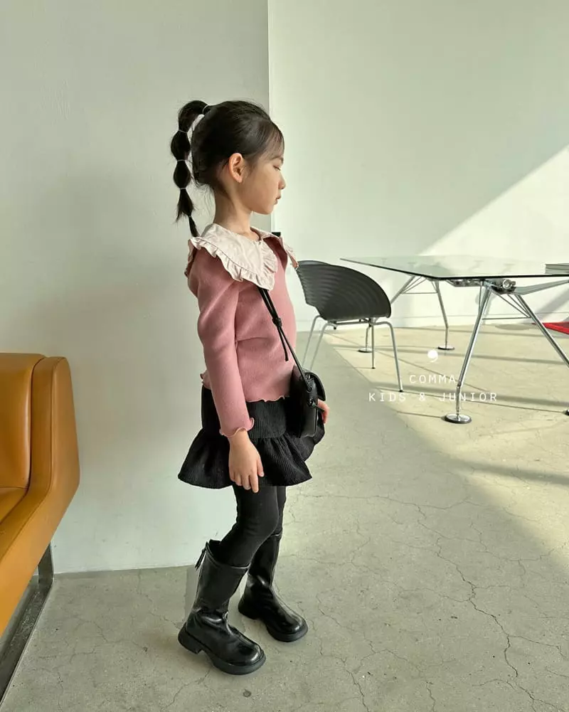 Comma - Korean Children Fashion - #childofig - Collar Puff Tee - 4