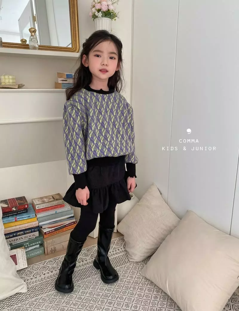 Comma - Korean Children Fashion - #childrensboutique - Rib Skirt Leggings - 5