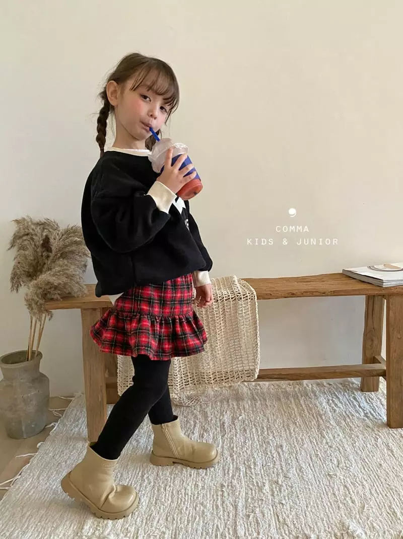 Comma - Korean Children Fashion - #childofig - Check Skrit Leggings - 4