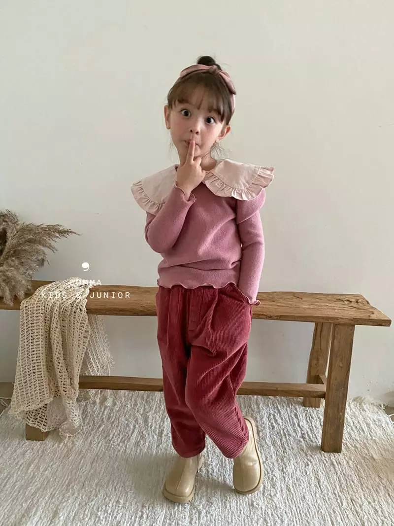 Comma - Korean Children Fashion - #childrensboutique - Collar Puff Tee - 5