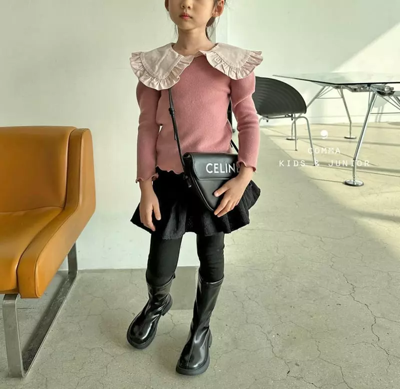 Comma - Korean Children Fashion - #designkidswear - Rib Skirt Leggings - 6