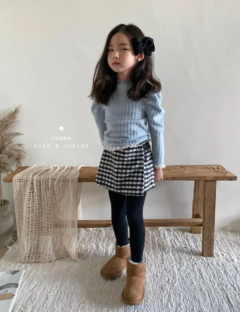 Comma - Korean Children Fashion - #childrensboutique - Check Wrap Shorts - 4