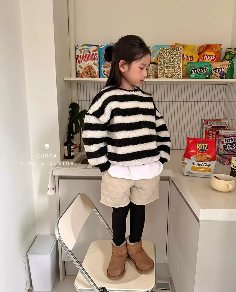 Comma - Korean Children Fashion - #designkidswear - Big Stripes Sweatshirt - 9