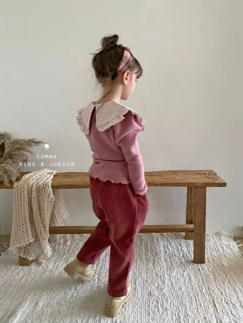 Comma - Korean Children Fashion - #designkidswear - Collar Puff Tee - 6