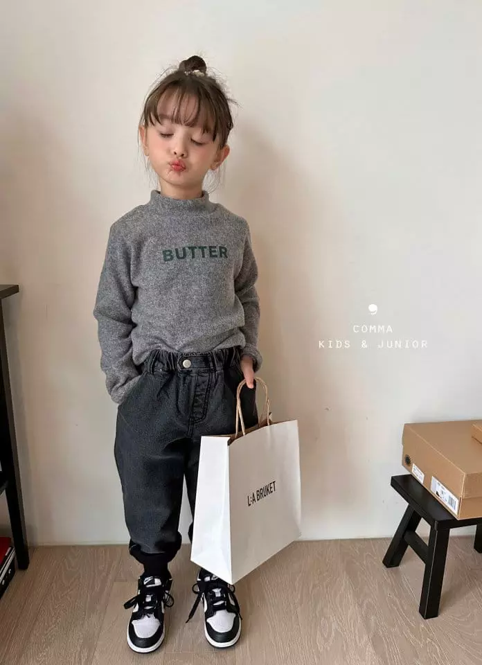 Comma - Korean Children Fashion - #discoveringself - Butter Half Turtleneck Tee