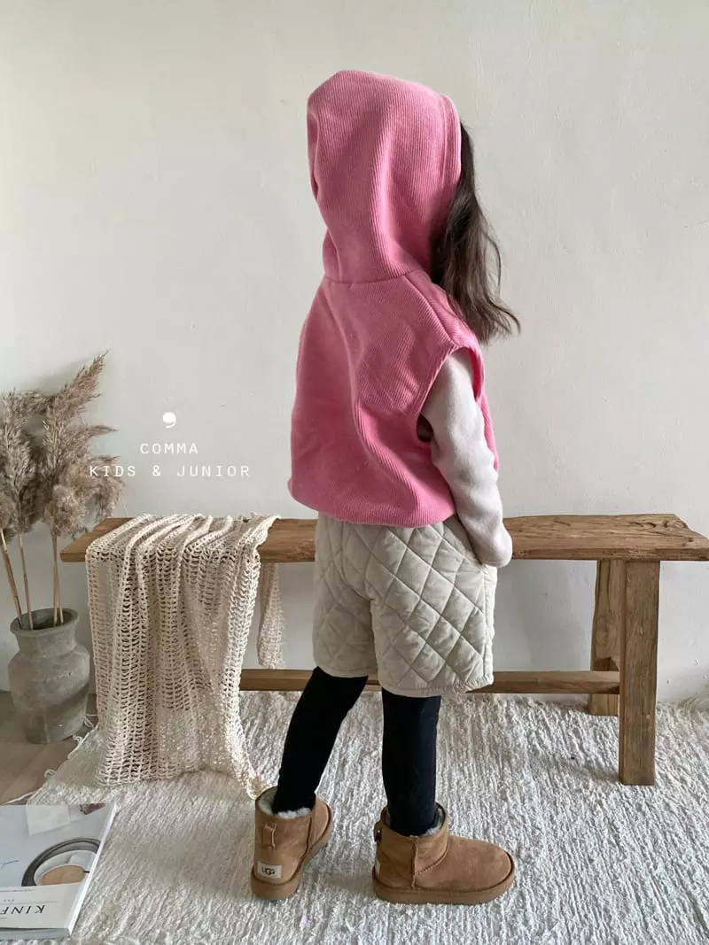 Comma - Korean Children Fashion - #discoveringself - Padding Short Leggings - 8