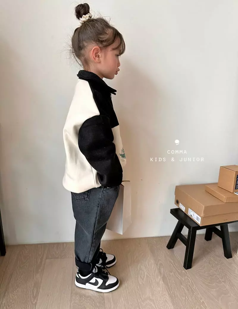 Comma - Korean Children Fashion - #discoveringself - Zip-up Color Sweatshirt - 8