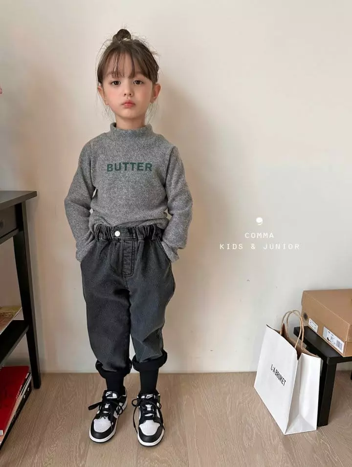 Comma - Korean Children Fashion - #fashionkids - Butter Half Turtleneck Tee - 2