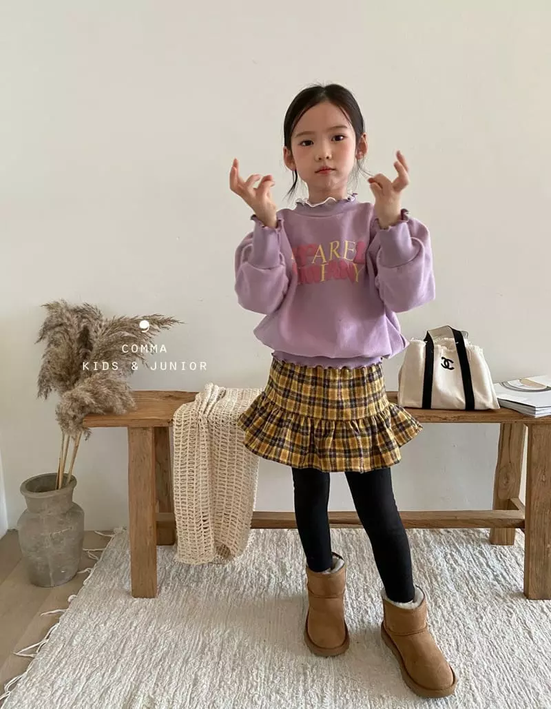 Comma - Korean Children Fashion - #fashionkids - Check Skrit Leggings - 7