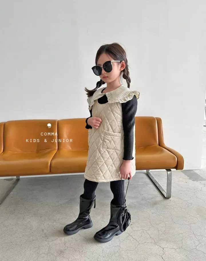 Comma - Korean Children Fashion - #kidsshorts - Velvet One-piece - 12