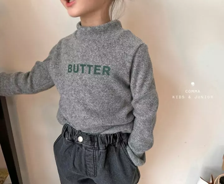 Comma - Korean Children Fashion - #kidsshorts - Butter Half Turtleneck Tee - 3