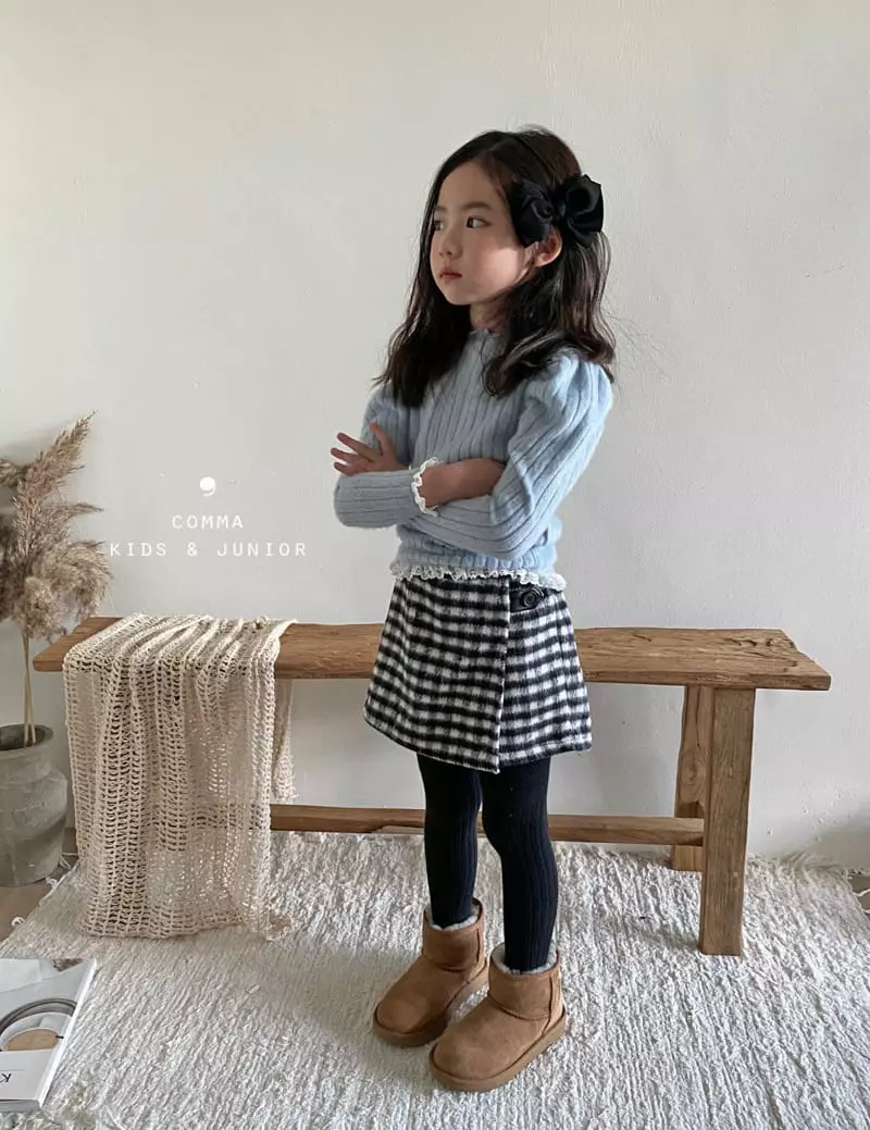 Comma - Korean Children Fashion - #kidsshorts - Check Wrap Shorts - 7
