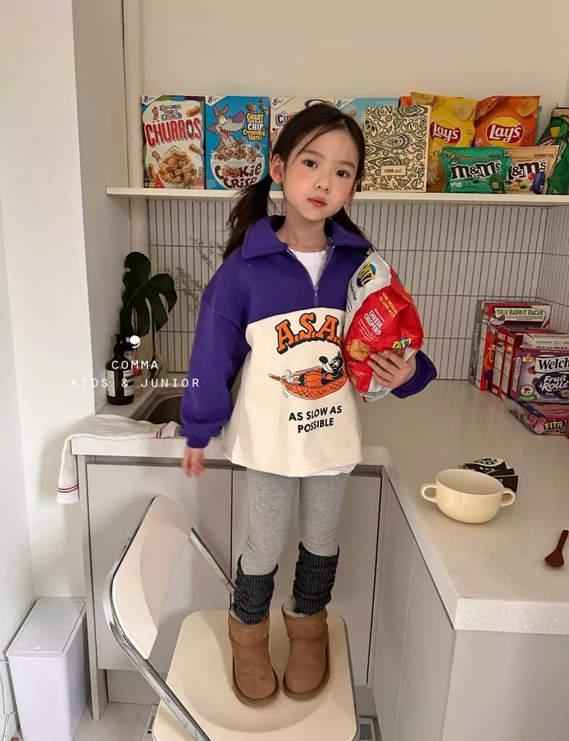 Comma - Korean Children Fashion - #kidsshorts - Zip-up Color Sweatshirt - 10